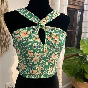 Floral Green Women's Top